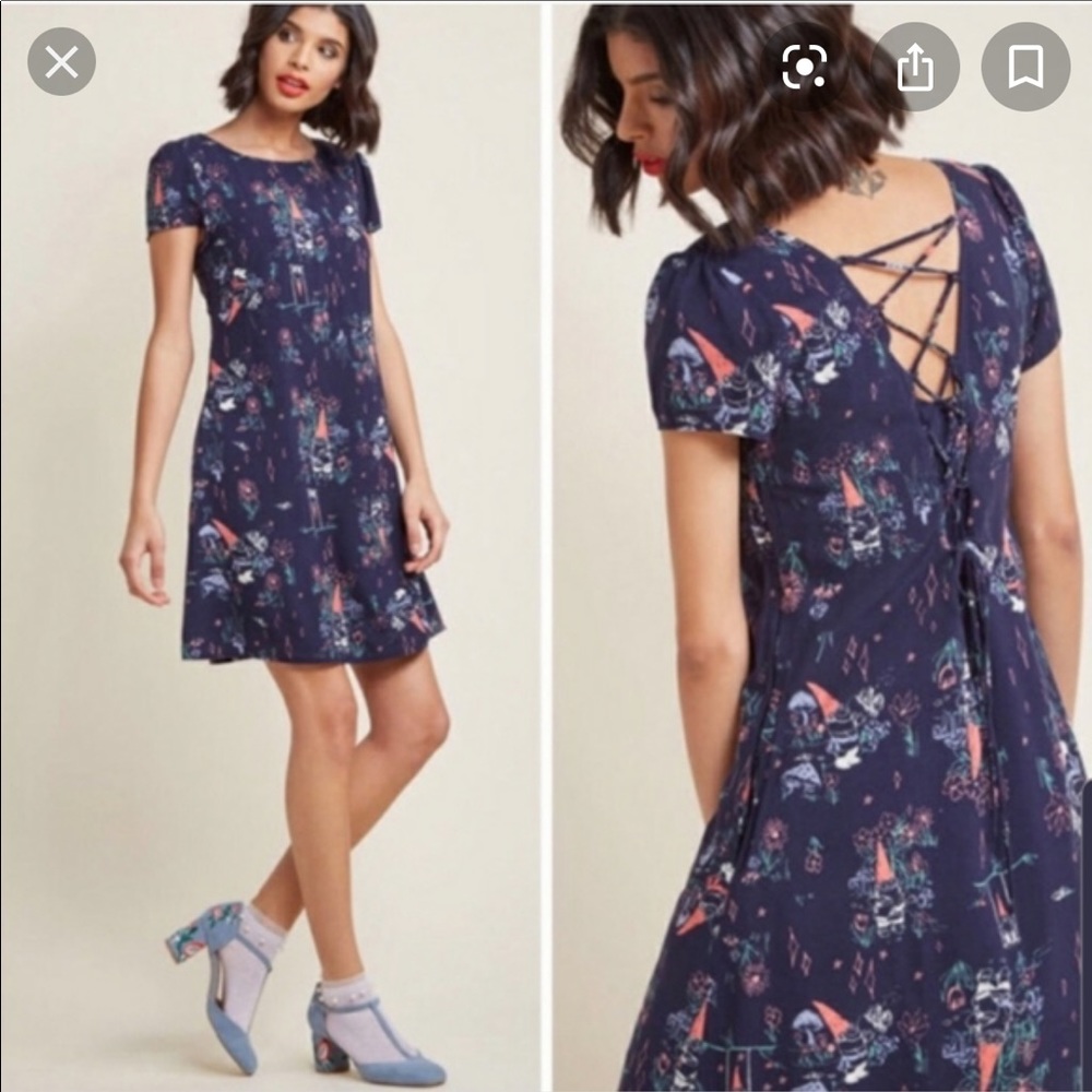 Always On the Way Easy Fit Dress in Gnome